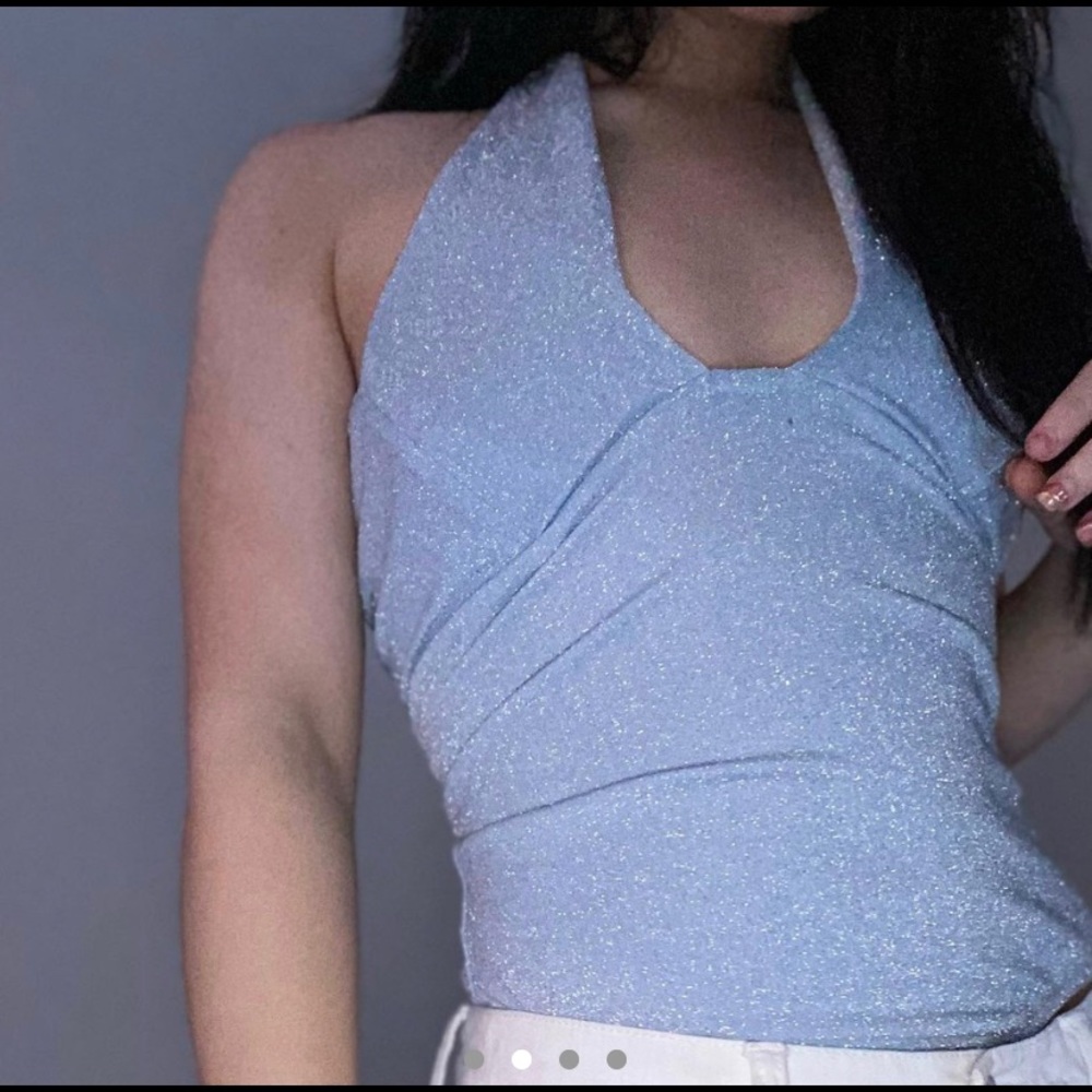 bershka icy blue body suit